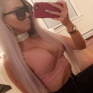 Pink glitter crop top